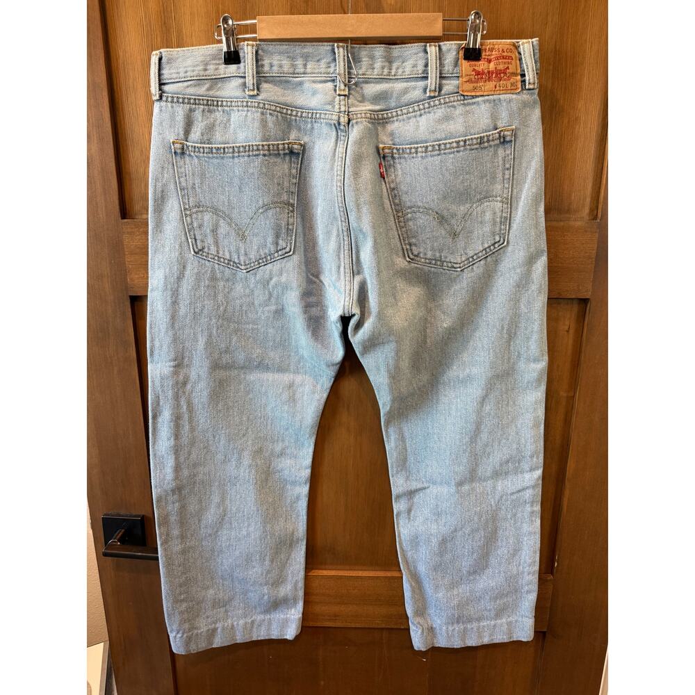 Levis's Men's 505 Jeans Straight‎ Leg Size 40x30 Light Wash Classic